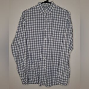 J. Crew Blue and White Checkered Casual Shirt